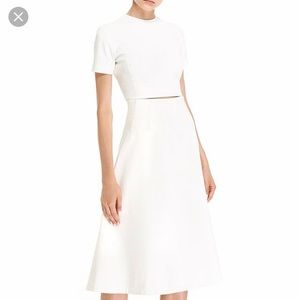 NWT Katie Ermilio cream crop top sz 4 s/xs